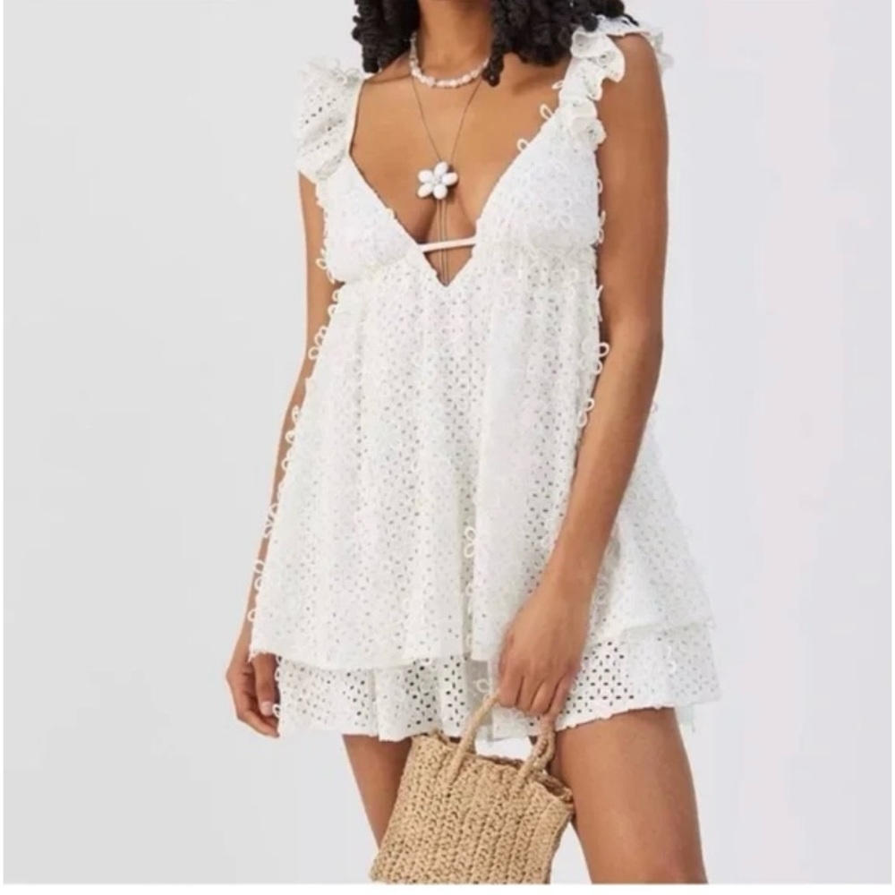 For Love and Lemons Eyelet Cassie Mini Dress